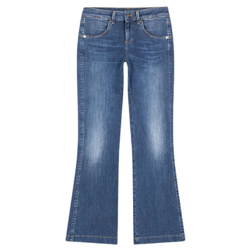 Denim Kaos Jeans Bottone Logato D'oro